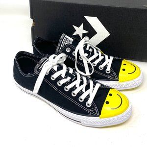 Converse Chuck Taylor Canvas Black Smile Sneakers Men's Size 10 165578C